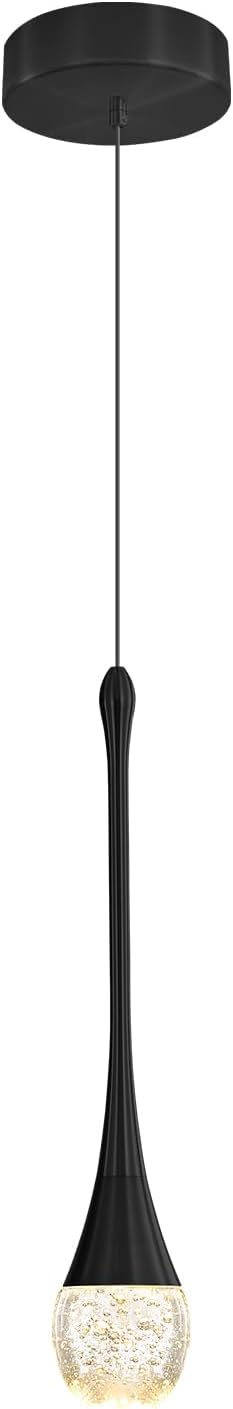 Modern Pendant Lights for Kitchen lsland LED Dimmable Raindrop Chandelier Crystal Ceiling Pendant Lighting for Dining Room Hallway Bar Living Room (3 Pack)