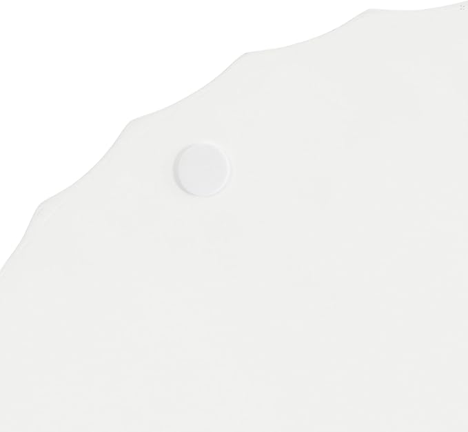 Kate and Laurel Lissi Decorative Round Tray with Wavy Design; 16 Inch Diameter; White; Modern Scalloped Circle Serving Tray for Coffee Table Ottoman; Dining Table; or Entryway Catch-All Tray