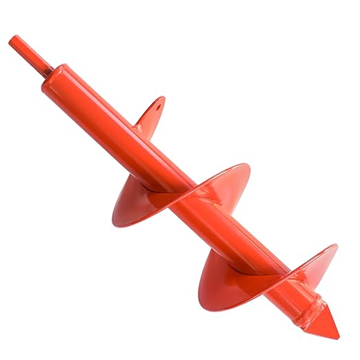 Auger Drill Bit for Planting 4"(D) x12(L), Garden Ground Earth Spiral Drill Bit for 3/8" Hex Drive Drill, for Post Hole Digger Bulb Bedding Digging Plant Rapid Planter