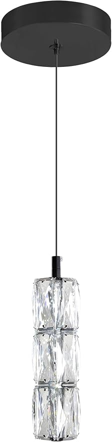 Modern Pendant Lighting 1-Light Chandelier Black Pendant Light Indoor Hanging Light Fixture for Kithchen Island Dinning Room Bedroom