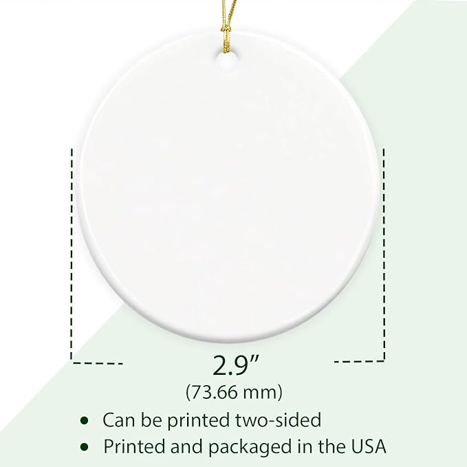 Yellowstone National Park Ornament Christmas 2025, Personalized Text/Name Yellowstone Landscape Ceramic Keepsake Ornament Gift for Outdoor Adventure Lovers, Custom USA Landscape Xmas Tree Decorations