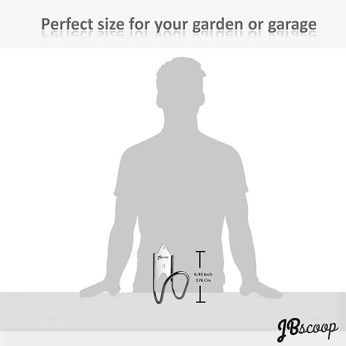 JBscoop Garden Hose Holder, Garden Hose Hanger Wall Mount for Water Hose, Extension Cords, Air Compressor Hose, Heavy Duty & Rust Proof Set of 1