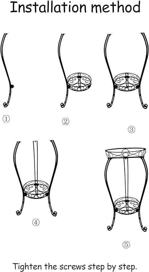 28.4 inches Tall Metal Plant Stand 11.8 Dia for Indoor or Outdoor use,2 Tier Heavy Duty Flower Pot Stand Rack 11.8 inches Diameter Holds Big Heavy Plants,Black (28.4 INCHES TALL)