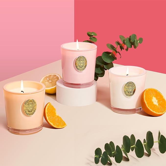 M&SENSE Natural Soy Candle| Neroli&Orange | 10.2 oz, 55H Burn | Luxury Scented Candle for Relaxation, Gifting, Home Décor | for Bedroom, Office, Party