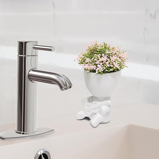 Zerzsy Fake Succulent, Mini Succulents Plants Desk Plant for Office Decor for Women, Cute Fake Plants Bathroom Decor - Set of 2