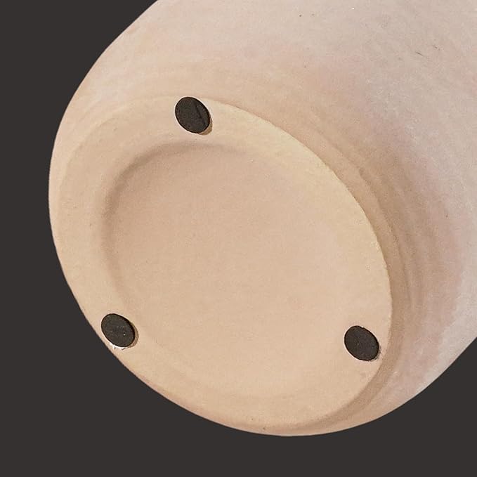 Sunddo Terracotta Rustic Vase with Handle, 10 inch Ceramic Vase, Farmhouse Pottery, Vintage Vases, Centerpiece Table Decorations for Living Room,Shelf Home Decor