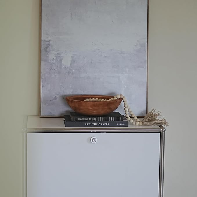 Hand Carved Wooden Decorative Bowl for Home Entryway Decor, Wood Centerpiece Bowl for Coffee Table Decor, Wood Dough Bowl for Farmhouse Decor (Mahogany)