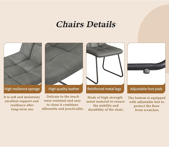 ZckyCine 79" Expandable Walnut Dining Table with 6 PU Leather Chairs, 7-Piece Modern Dining Set, Sturdy Metal Legs, Adjustable 63"-79" Rectangle Table for Kitchen & Dining Room