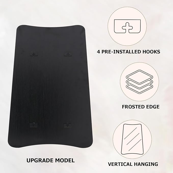 22''x32'' Irregular Wall Mirror, Butterfly-Shaped Irregular Frameless Bathroom Mirror, Curved Artistic Mirrors for Wall, High-Definition Vertical Hanging Decorative Mirror