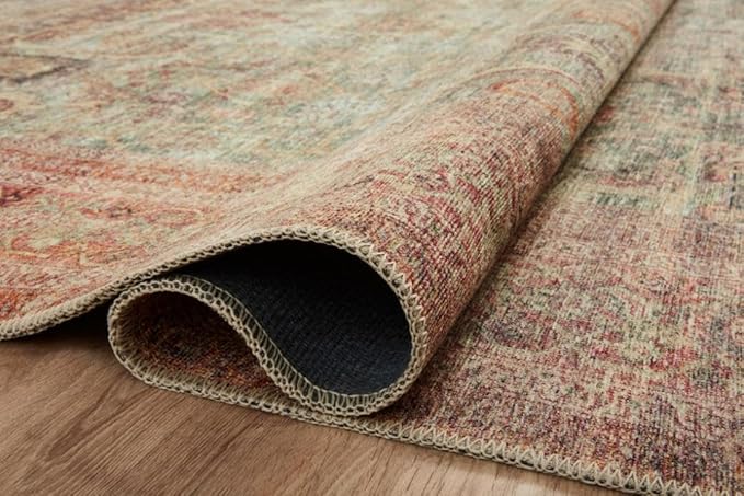 Loloi Amber Lewis Georgie Collection GER-03 Jade/Sunset 3'-0" x 12'-0", .19" Pile Height, Runner Rug