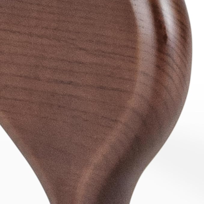 Triangle Glass Coffee Table with Solid Wood Base, 0.8'' Thick Clear Glass Top, 51'' Width Mid Century Modern Coffee Table for Living Room Bedroom Reception (Dark Walnut)