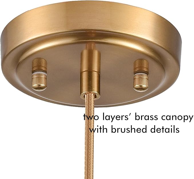 Modern Pendant Light Fixtures Brass Hanging Light for Kitchen Island