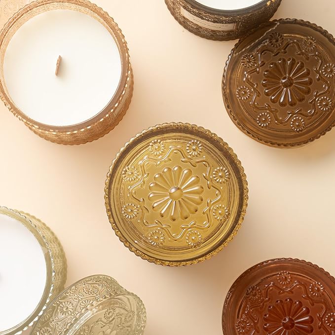 LA JOLIE MUSE Fall Candle | Ginger & White Musk Candle – Ginger, Lemongrass & Musk | 19 oz Wooden Wick | Natural Soy Wax | 90 Hours Clean Burn | Gift-Ready for Fall Transitions| Seasonal Home Décor