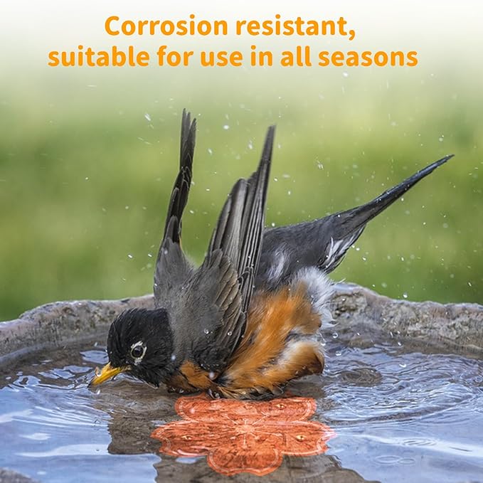 4 Pcs Bird Bath Copper Disk Accessories, Bird Bath Purification Disk for Outdoor Birdbaths Bowl and Garden Fountain