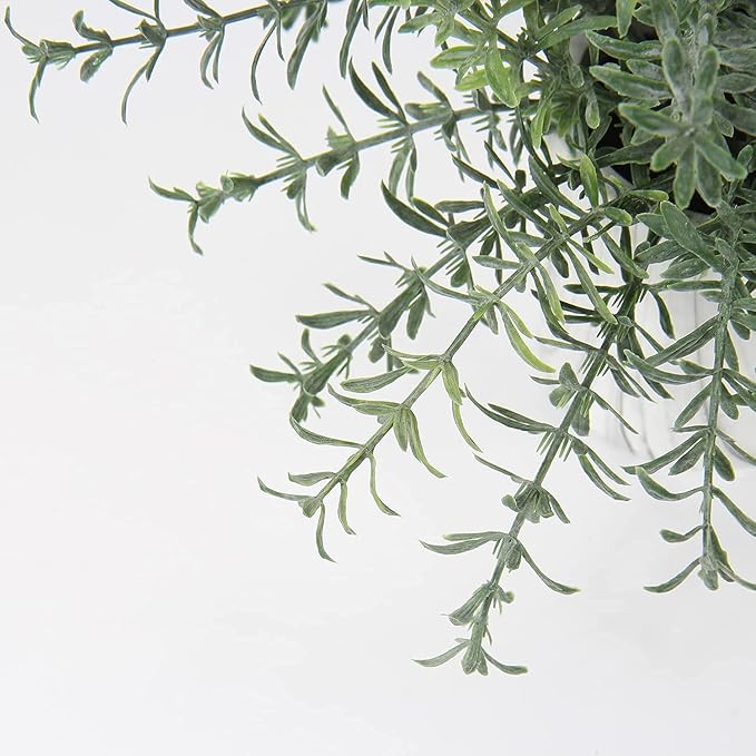 Hollyone Faux Plants Indoor Artificial Mini Potted Plants Plastic Green Plant Small Fake Plants Eucalyptus Decor in Pots for Home Table Room Bathroom Decor