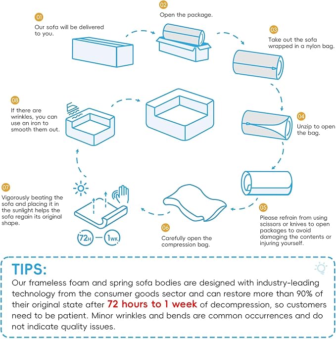 Convertible Folding Mattress Couch, Floor Sofa Bed with Fixed-Shape Frame, Corduroy Floor Sofa with Armrest, Floor Sofa Lounge Couch for Living Room Bedroom Lounge Studio-Clay Beige