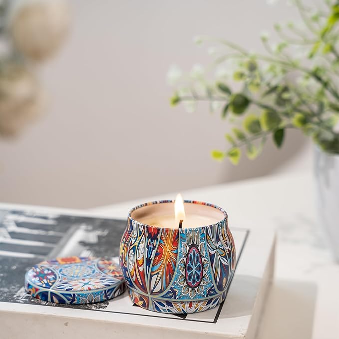 Topadorn 6 Pack Scented Candles Gift Set - Soy Wax Aromatherapy Candles for Home, Relaxation, Meditation, Yoga - Long Lasting Fragrance