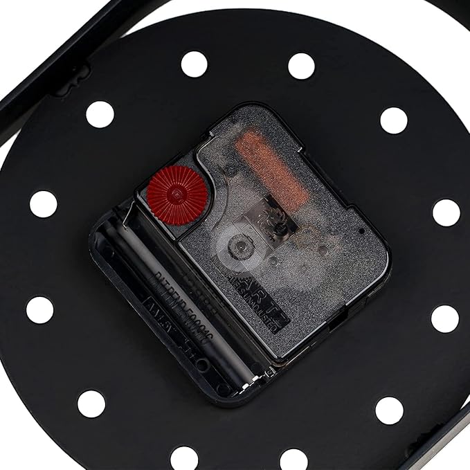 SOFFEE DESIGN One-Piece Tabletop Clock Arched Frame Without Scale Modern Minimalist Design, Desk Clock Battery Operated Non Ticking for Office Bedroom Living Room, Black