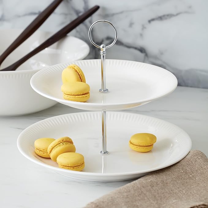 Lenox Profile 2-Tiered Server, 2.65, White