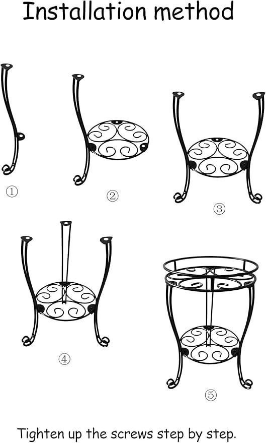 18.9inch Tall Plant Stand for Flower Pot Heavy Duty Potted Holder Indoor Outdoor Metal Rustproof Iron Garden Container Round Supports Rack