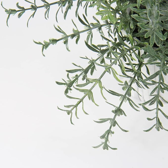 Hollyone Faux Plants Indoor Artificial Mini Potted Plants Plastic Green Plant Small Fake Plants Eucalyptus Decor in Pots for Home Table Room Bathroom Decor