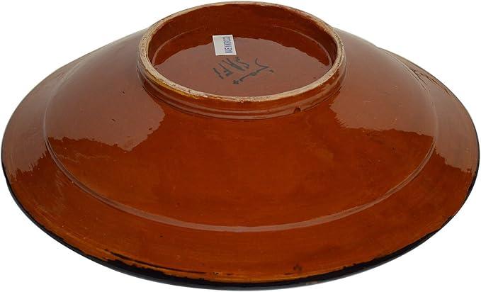 Treasures Of Morocco Hand made Moroccan 14 inches Serving plate Pasta bowl salad bowl Mediterranean Pottery