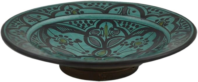 Ceramic Plates Moroccan Handmade Appetizer Tapas Serving Decorative 8 inches Round