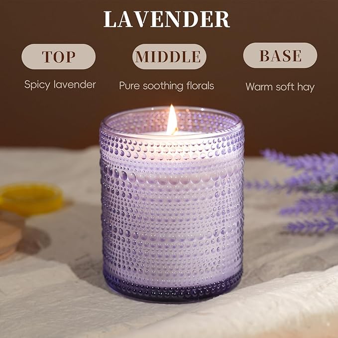 Lavender Scented Candles for Women, Mother's Gift 60 Hours Aromatherapy Candle, Soy Candles for Home Scented, Birthday Gifts Mothers Day Candle for Home