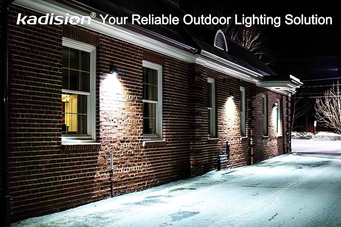 60W LED Wall Pack Light with Dusk-to-Dawn Photocell, 0-90° Adjustable Full Cutoff Outdoor Wall Light for House Yard Garage, 7800lm 5000K Daylight 100-277V ETL Listed
