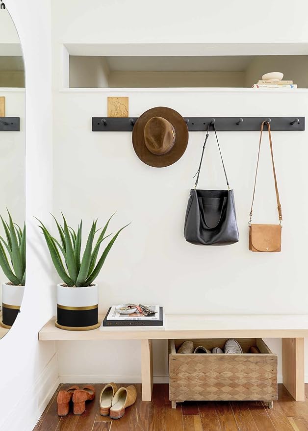 Briful Succulents Artificial Plants Fake Aloe Vera Plants in Gold and Black Pot Farmhouse Faux Agave Plant for Home Office Desk Bathroom Shelf Decorations