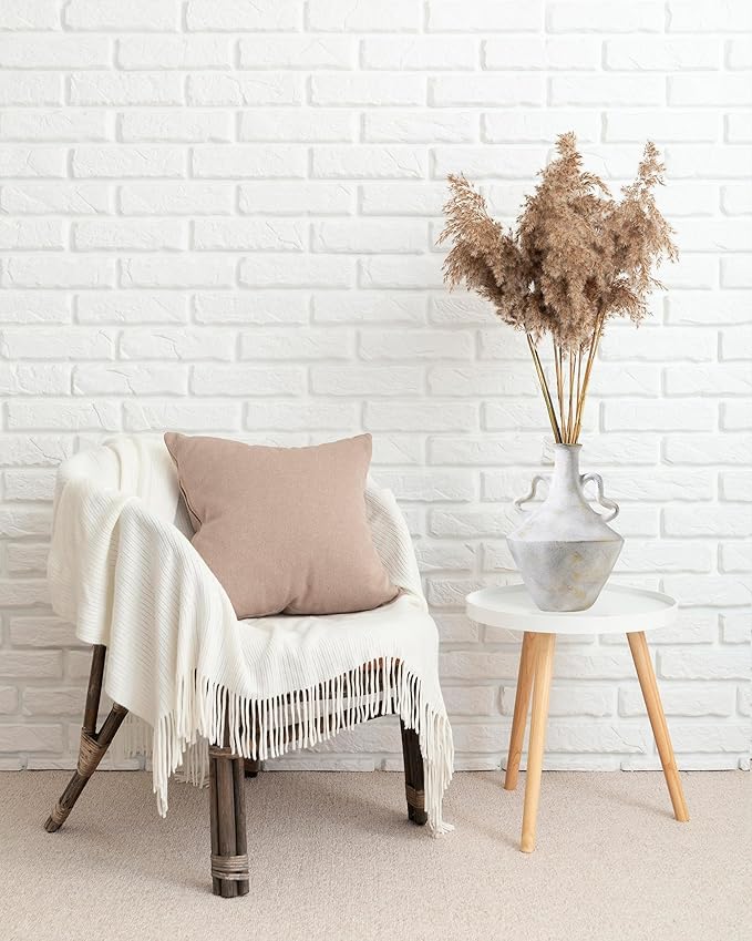 UPWOIGH 14x9.06 in Tall Vintage Handles Ceramic Vase, Antique White Pottery Vase Living Room Table Decor, Beige Speckles Distressed Black Markings Rustic Farmhouse Bedroom Decor, Ideal Gift 1Pack