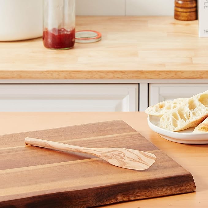 Tovolo Wooden Spreader Cooking Utensil, Olivewood Kitchen Spatula Turner, One