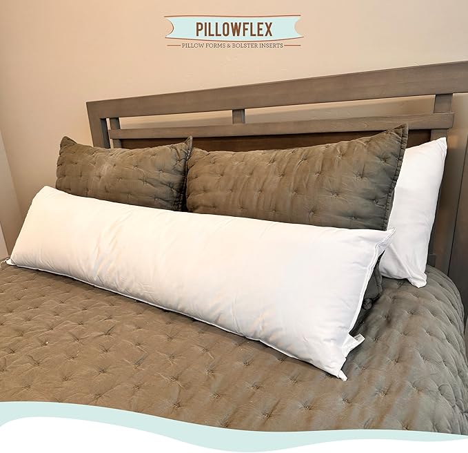Pillowflex Synthetic Down Pillow Insert - 18x22 Down Alternative Pillow, Ultra Soft, Large Rectangle, Lumbar, Back, Neck, Sleeping Pillow - 1 Decorative Pillow Form