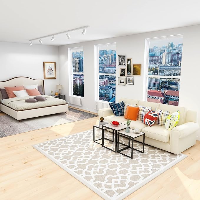 Nesting Table Set of 3 Side Tables, Modern Coffee Table Stacking End Table with Metal Frame,Oak