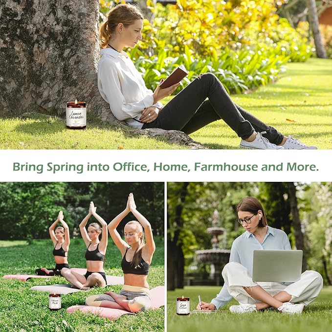 Scented Candle for Home | Vetiver Musk Candle | Aromatherapy Candles- Soy Candles for Home Scented, Gifts for Women Men, Vetiver Fragrance -7oz, Single-Wick Made with Soy Wax