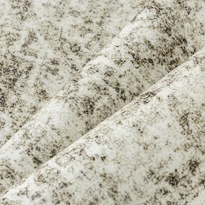 8x10 Area Rug Washable Vintage Neutral Living Room Carpet Large Indoor Non Slip Taupe Bedroom Distressed Low Pile Retro Accent Throw Rug for Dining Room