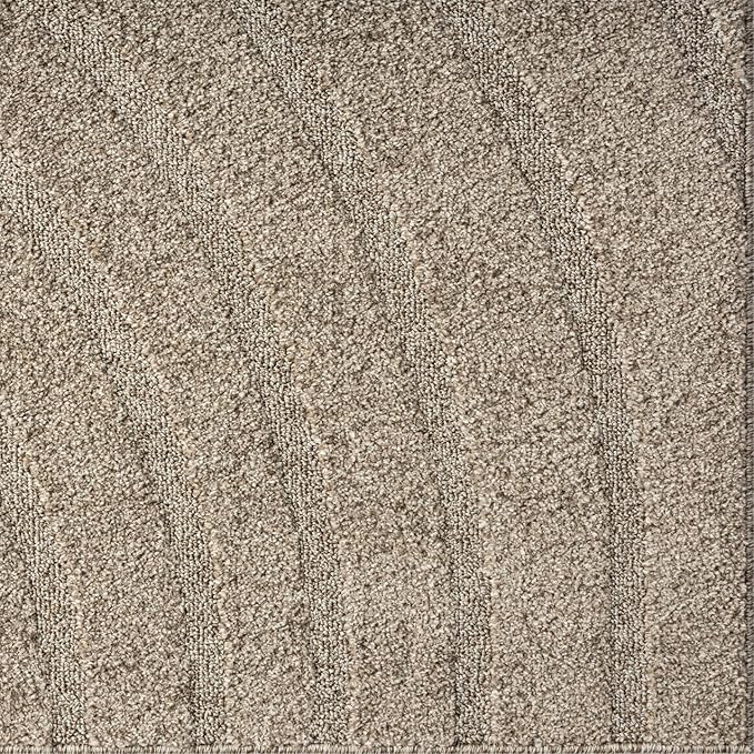 LUXE WEAVERS Modern Geometric Wave Taupe 2x3 Area Rug