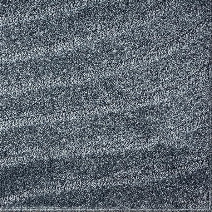 LUXE WEAVERS Modern Geometric Wave Blue 2x3 Area Rug