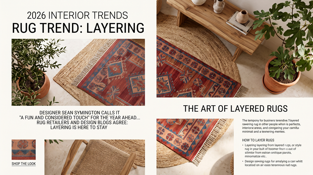 How to Layer Rugs for a Warmer Mediterranean Living Room