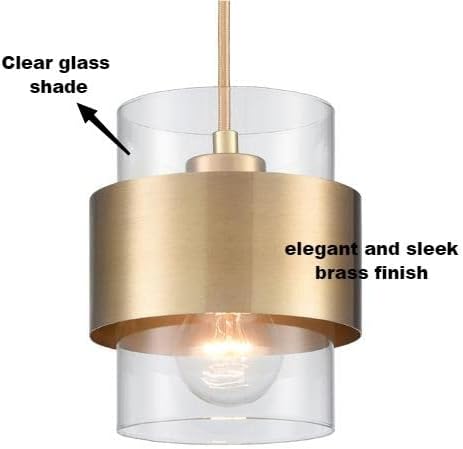 Modern Pendant Light Fixtures Brass Hanging Light for Kitchen Island