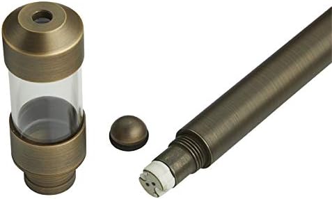 VOLT Max Spread 12V Solid Brass Mini Path Light (15" Tall, 9" Shade) for Low Voltage Landscape Lighting on Outdoor Pathway, Walkway, Garden, Driveway or Patio