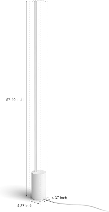 Philips Hue Signe Smart Floor Lamp, White - White and Color Ambiance LED Color-Changing Light - 2 Pack - Control with Hue App - Compatible with Alexa, Google Assistant, and Apple Homekit