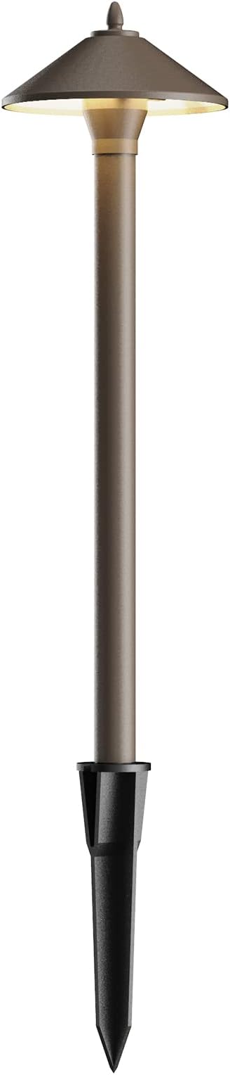 Pro Style Light Decorative Pathway Landscape Lights, 10W Low Voltage Path Yard Light 2700K Warm White, 1PK Aged Brass by Malibu 8308-9103-01