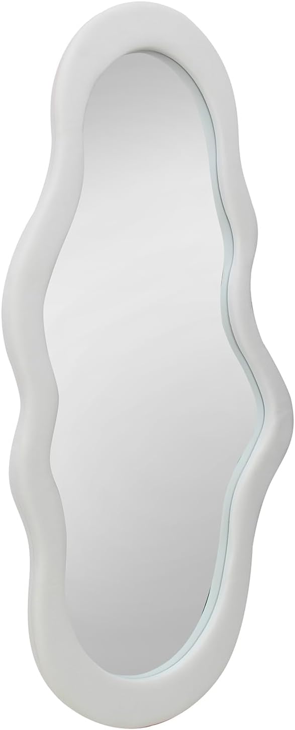 BST FURNH Small Cloud Mirror Unique 44X21 Inch Full Length Wall Mounted Mirror Tall Mirror Full Body Floor Length Mirror Dressing Body Mirror Frameless Mirror for Bedroom Bathroom Living Room