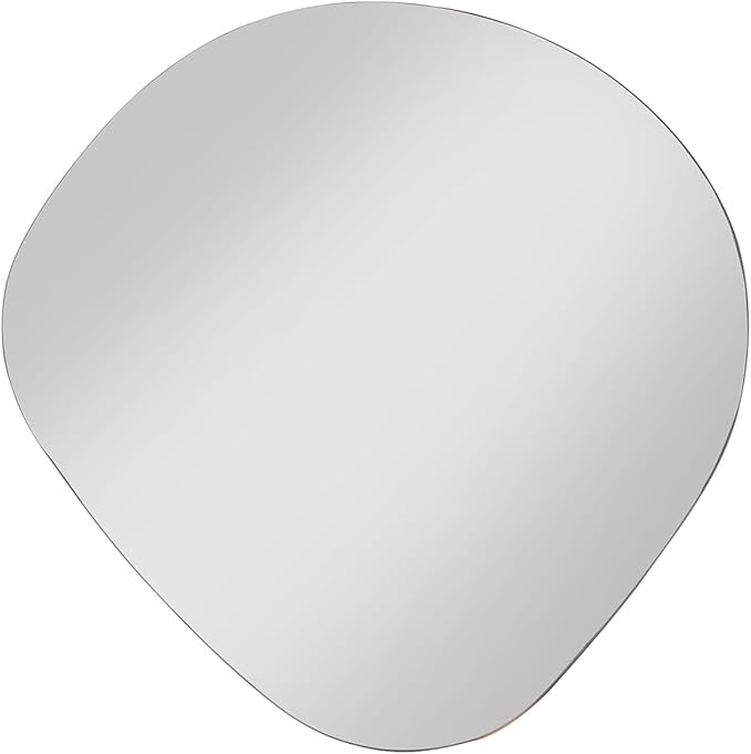 BST FURNH Irregular Wall Mirror, 20'x20 Wavy Asymmetrical Frameless Design for Bathroom, Bedroom, Living Room, or Entryway - Modern Decorative Wall Decor