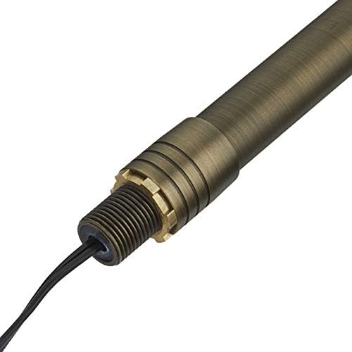 VOLT Max Spread 12V Solid Brass Mini Path Light (15" Tall, 9" Shade) for Low Voltage Landscape Lighting on Outdoor Pathway, Walkway, Garden, Driveway or Patio