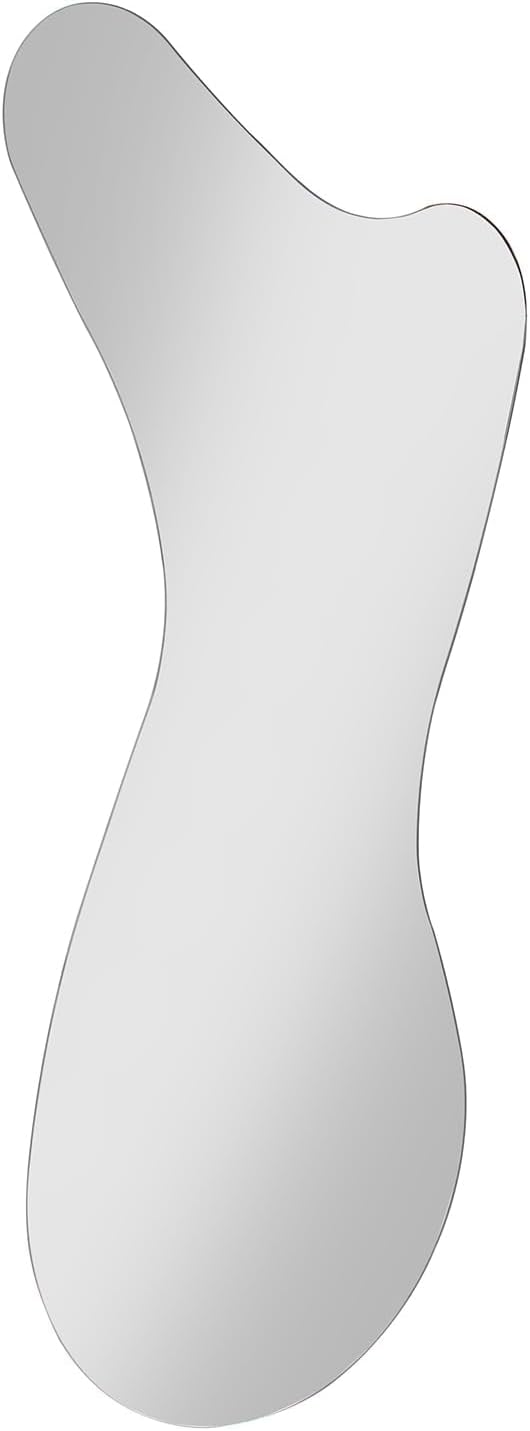 BST FURNH Whale Mirror 44x21 inch Irregular,Frameless,Bedroom Living Room Bathroom,Irregular Mirror