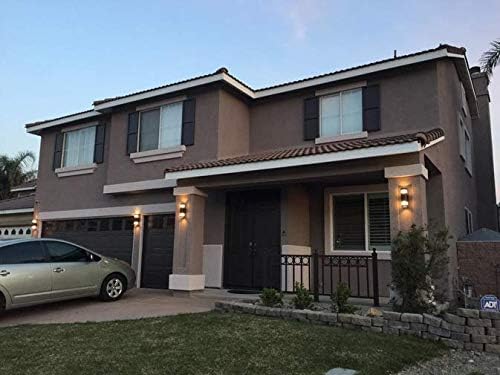 TENGXIN Outdoor Wall Light,Up and Down Cylinder Patio Porch Light,Stainless Steel 304 and Toughened Glass,Black Finished,IP 65 Waterproof