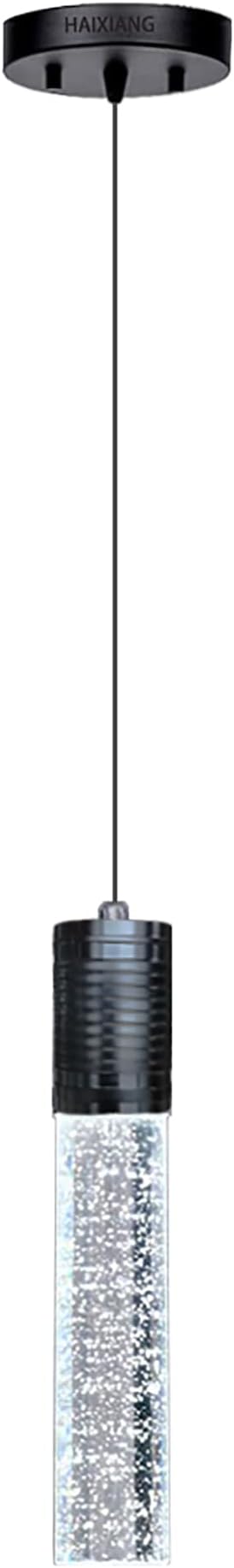 Modern Kitchen Island Hanging Light Fixtures Crytstal Pendant Lighting for Kitchen Island Black Mini Chandelier with 6000K Daylight Bulb