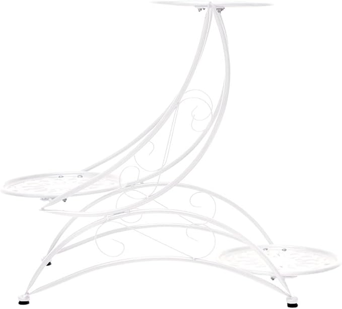 Metal 3 Tier Plant Stand Flower Pot Holder Potted Plant Stand Indoor Outdoor Display Rack for Patio Garden Balcony